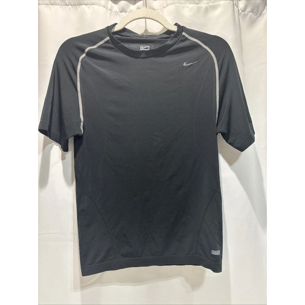 NIKE Pro Team Boys Crew Neck Short Sleeve Compression Athletic Top 552